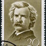 Postage stamp Romania 1960 shows Mark Twain (1835-1910)